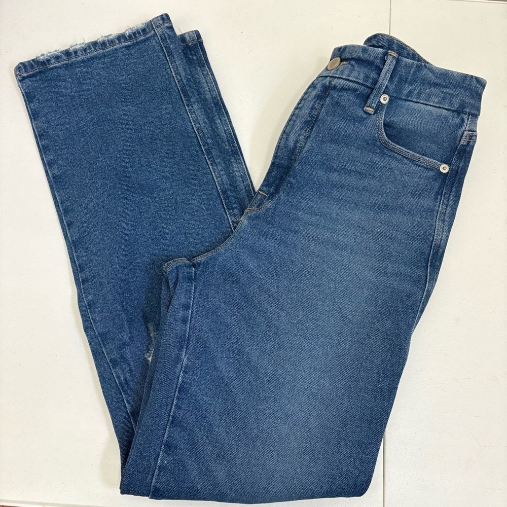 Good American Womens Straight Curve Distressed Jeans size 6/28 - Picture 10 of 10